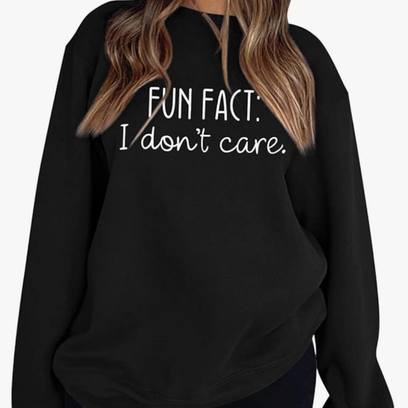 Tops - Oversized Graphic Crewneck Sweatshirt – Black, One Size